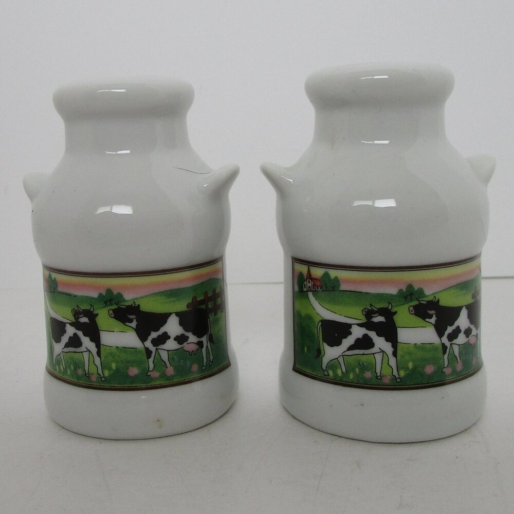 ceramic milk can salt & pepper set